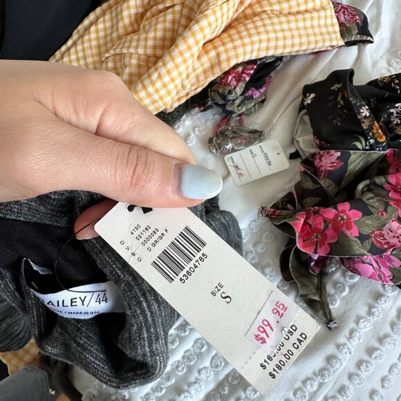 NWT Anthropologie Bailey 44 Greta Sweater Dress Sz Small Gray Stretch Mock Neck - Picture 3 of 9